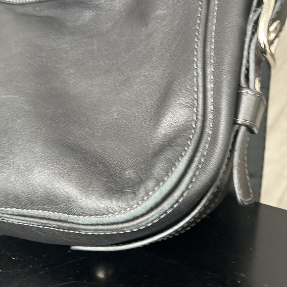 Coach Zoe Womens Black Leather Zipper Closure Hobo Shoulder Bag Purse - Picture 14 of 16